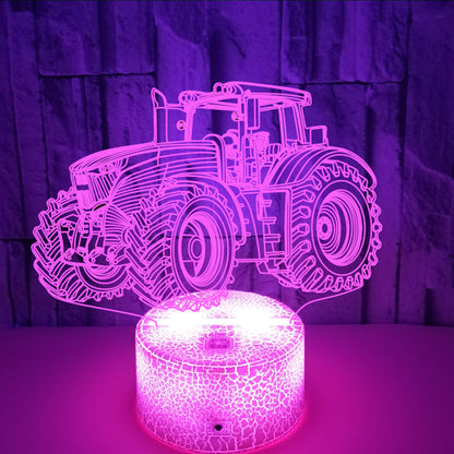 Lightning Illusion Fendt 818 Tractor 3D Multicolor Lamp Visual LED Night Lights