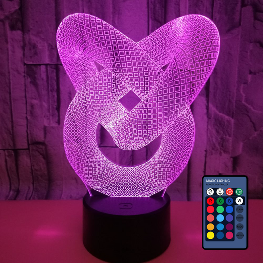 Lightning Illusion Abstract Three 3D Multicolor Lamp Visual LED Night Lights