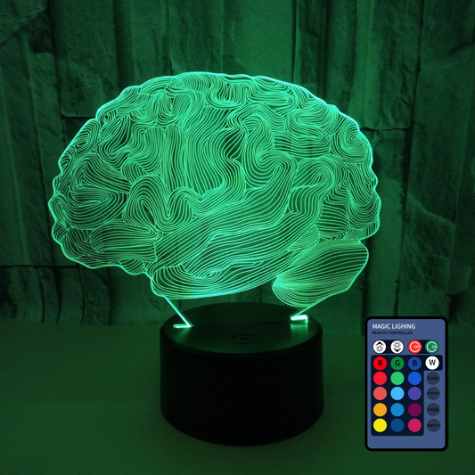 Lightning Illusion Brain 3D Multicolor Lamp Visual LED Night Lights