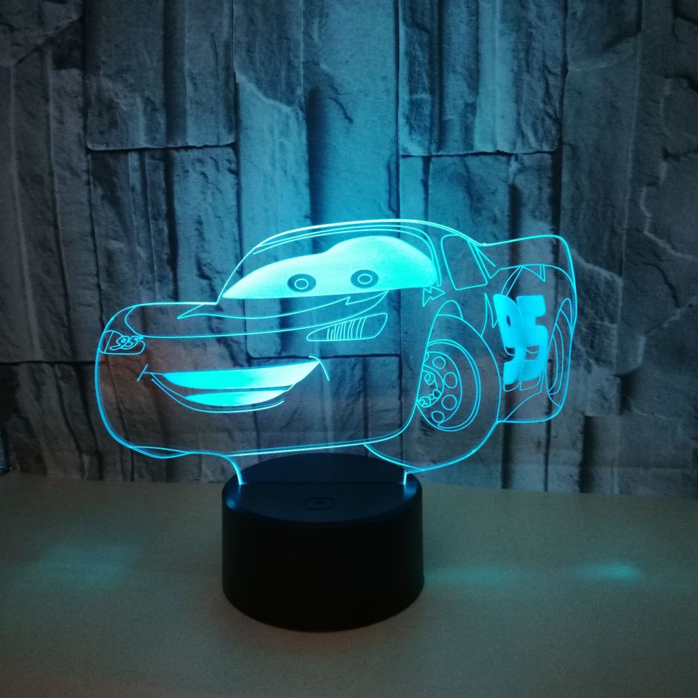 Lightning Illusion Your Racing Car 3D Multicolor Lamp Visual LED Night Lights