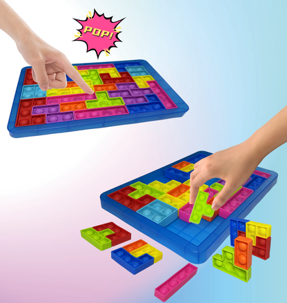 Puzzle Pop Game It Jigsaw Toys Push Bubble Silicone Parent-Child Toys Block to Relief Anxiety & Stress