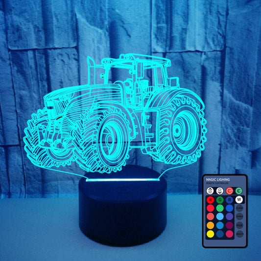 Lightning Illusion Fendt 818 Tractor 3D Multicolor Lamp Visual LED Night Lights
